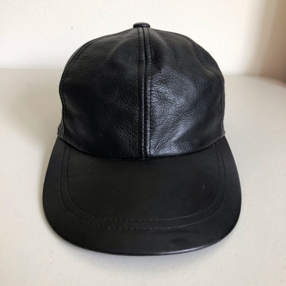 Black Leather Cap